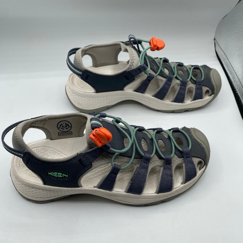 Keens sandal shoes waterproof camping hiking Womens size 8.5 Blue Gray - Picture 9 of 11
